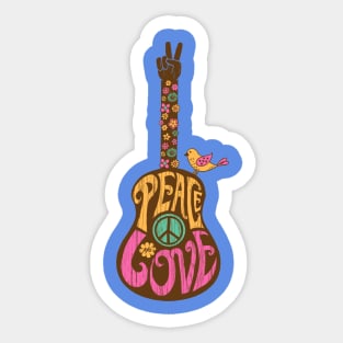 Peace and love Sticker